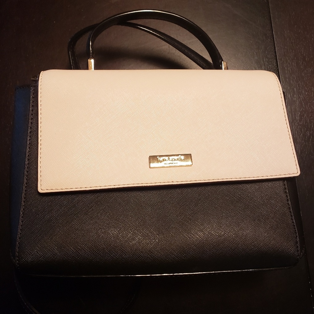 Kate Spade Black and Light Tan Crossbody Handbag